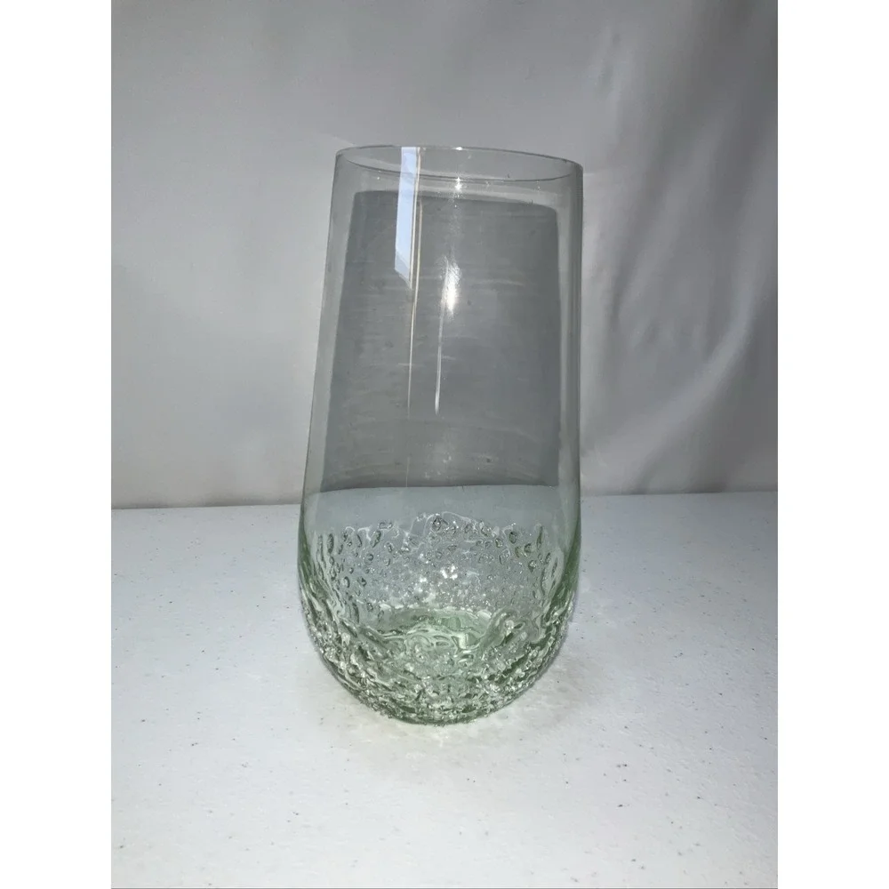 Drinking Glass‎ Clear Ice Droplet Tumbler Cooler Set Of 4 Vintage